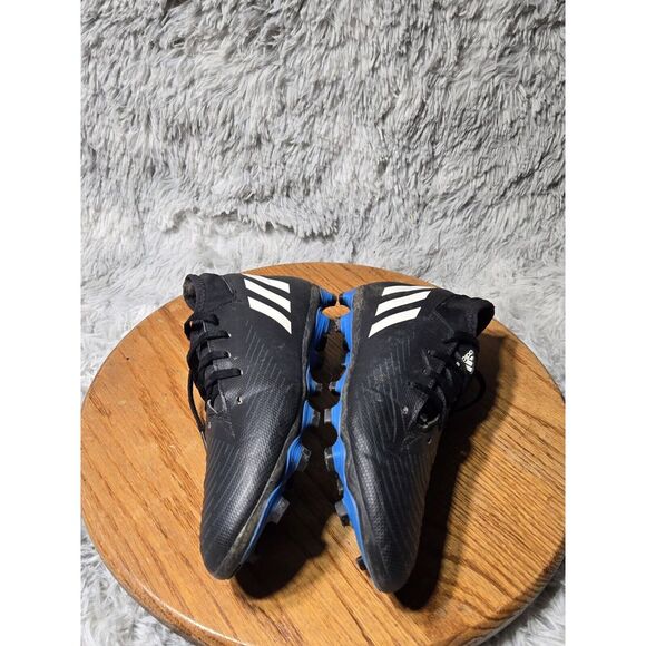 Adidas Youth/Mens Size 6 Predator Edge.3 Firm Ground Soccer Black Blue Cleats - Picture 6 of 8